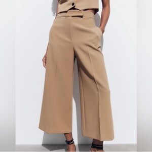 Zara Wide Leg Cropped Pants